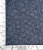 Cotton Black Base Blue Print Fabric
