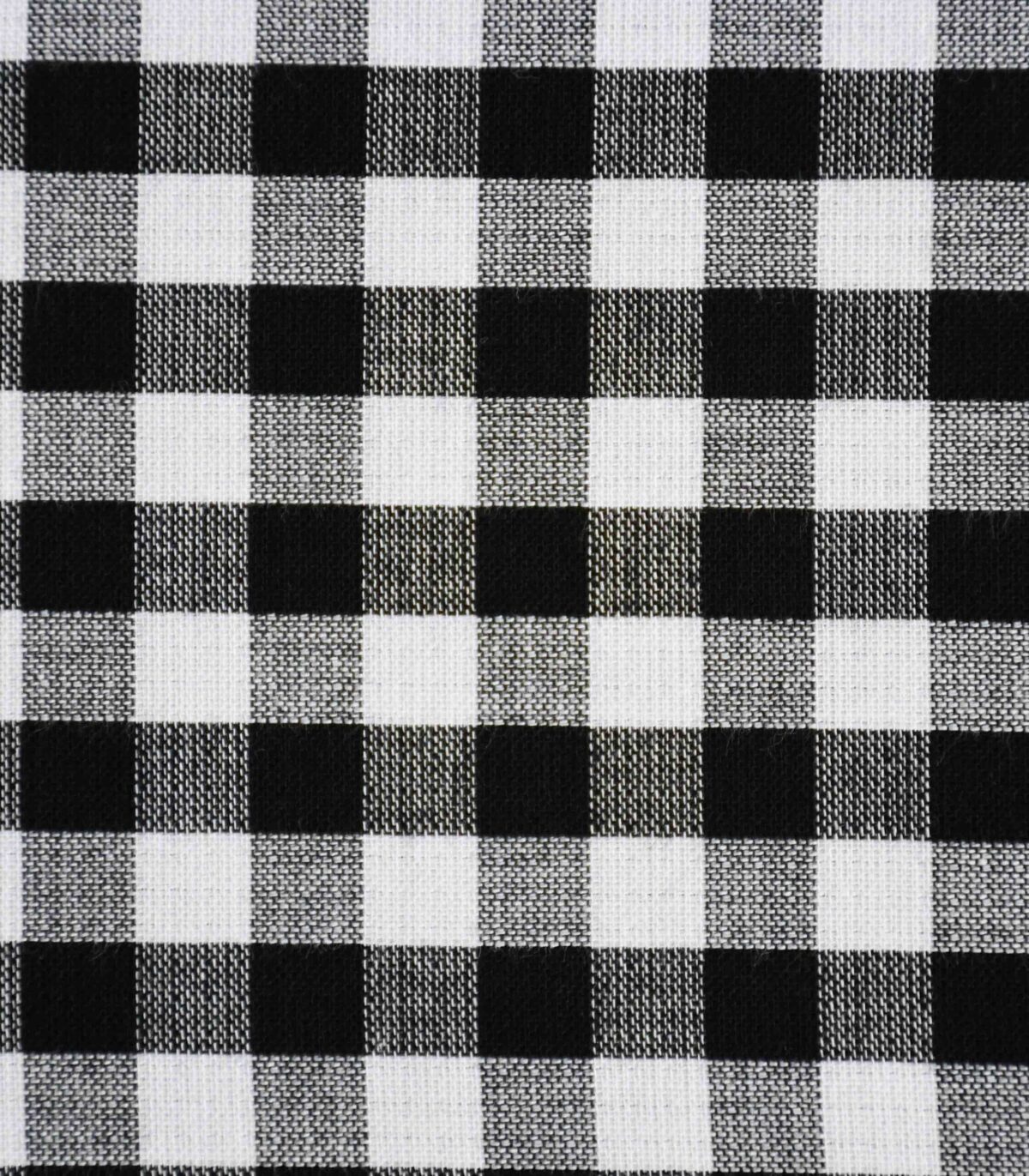 Gingham Black & White Check Fabric