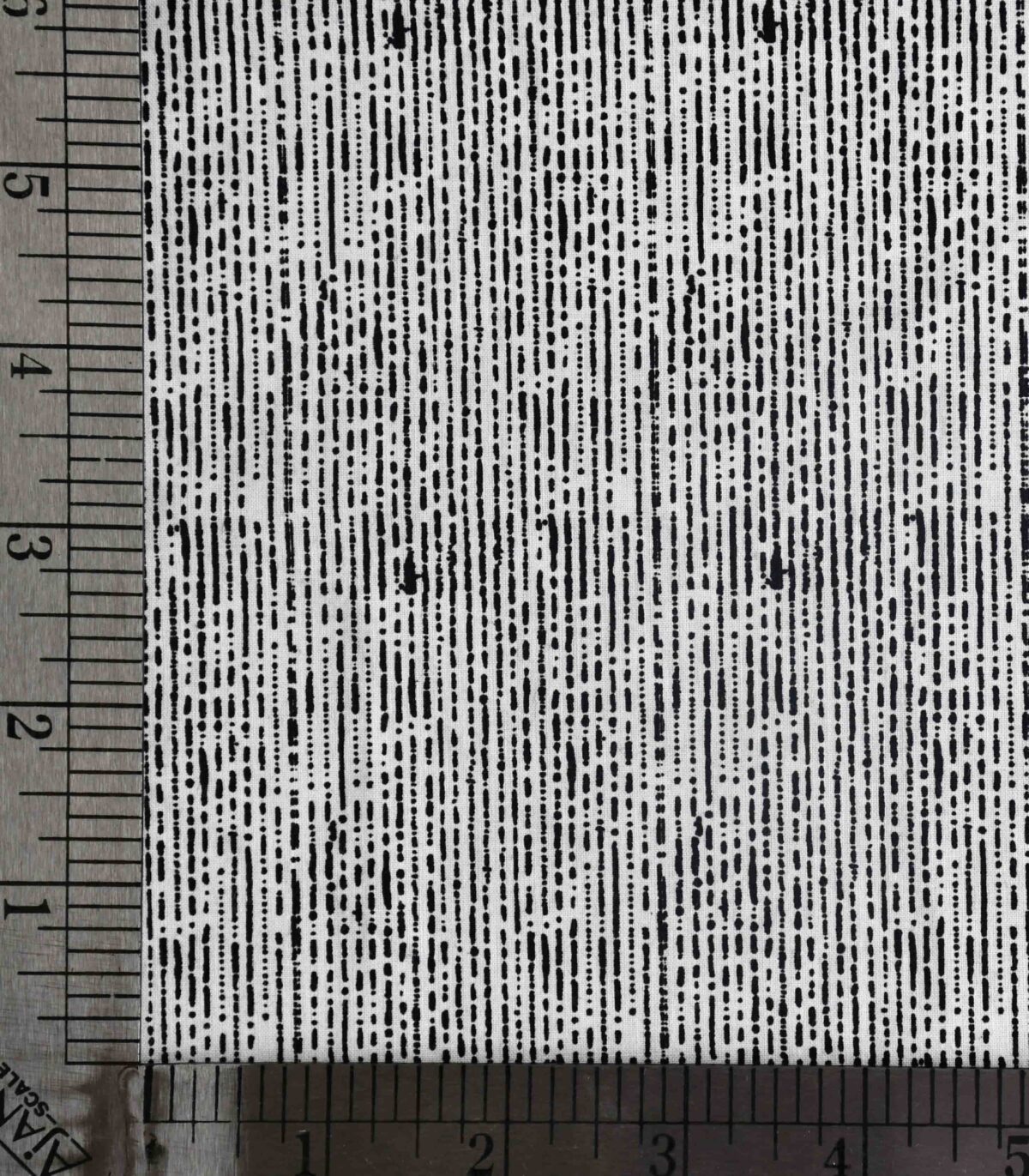Cotton White Base Stripe Print Fabric