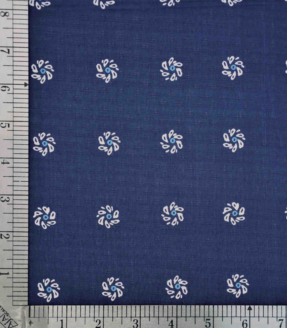 Blue White Flower Modal Fabric