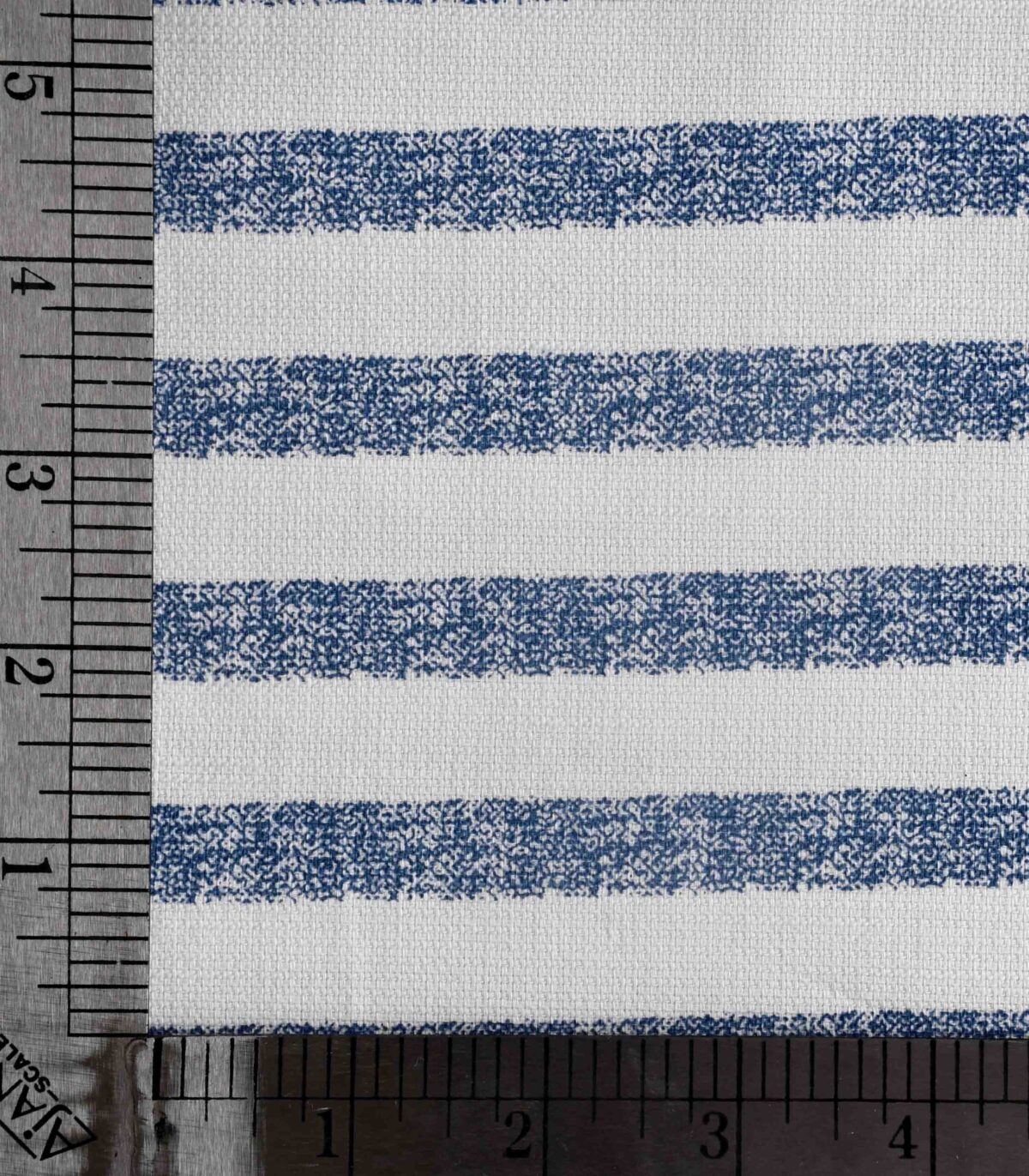 Weft Stripe Print Cotton Fabric
