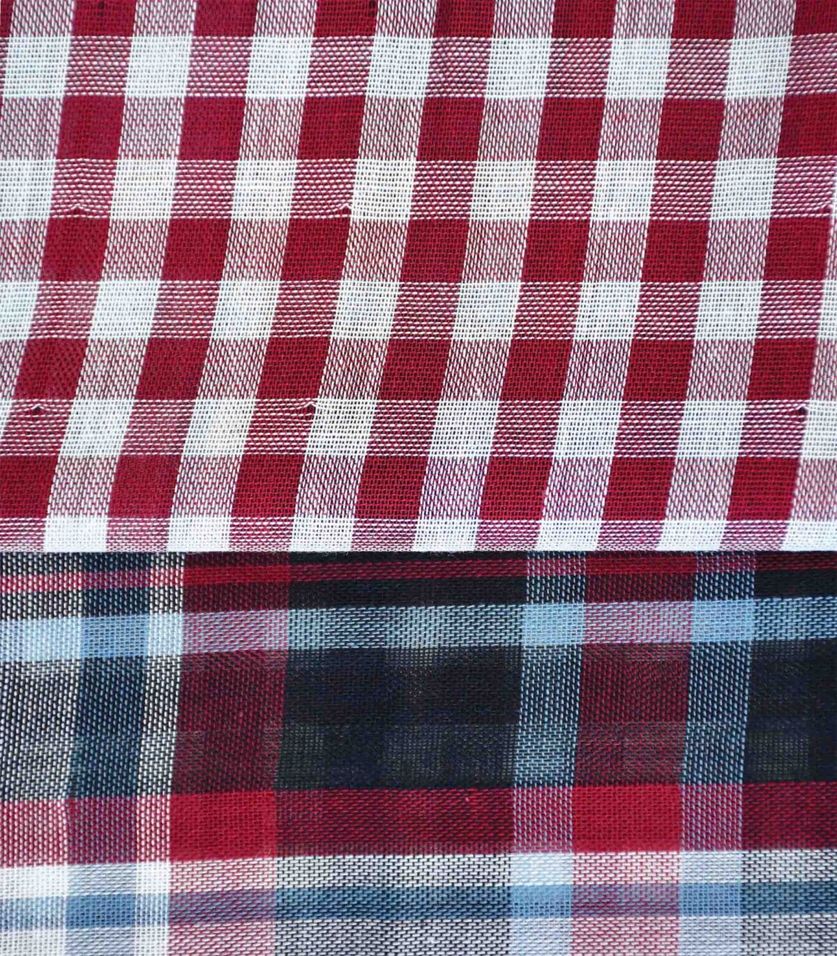 Multi Color Double Cloth Checked Fabric