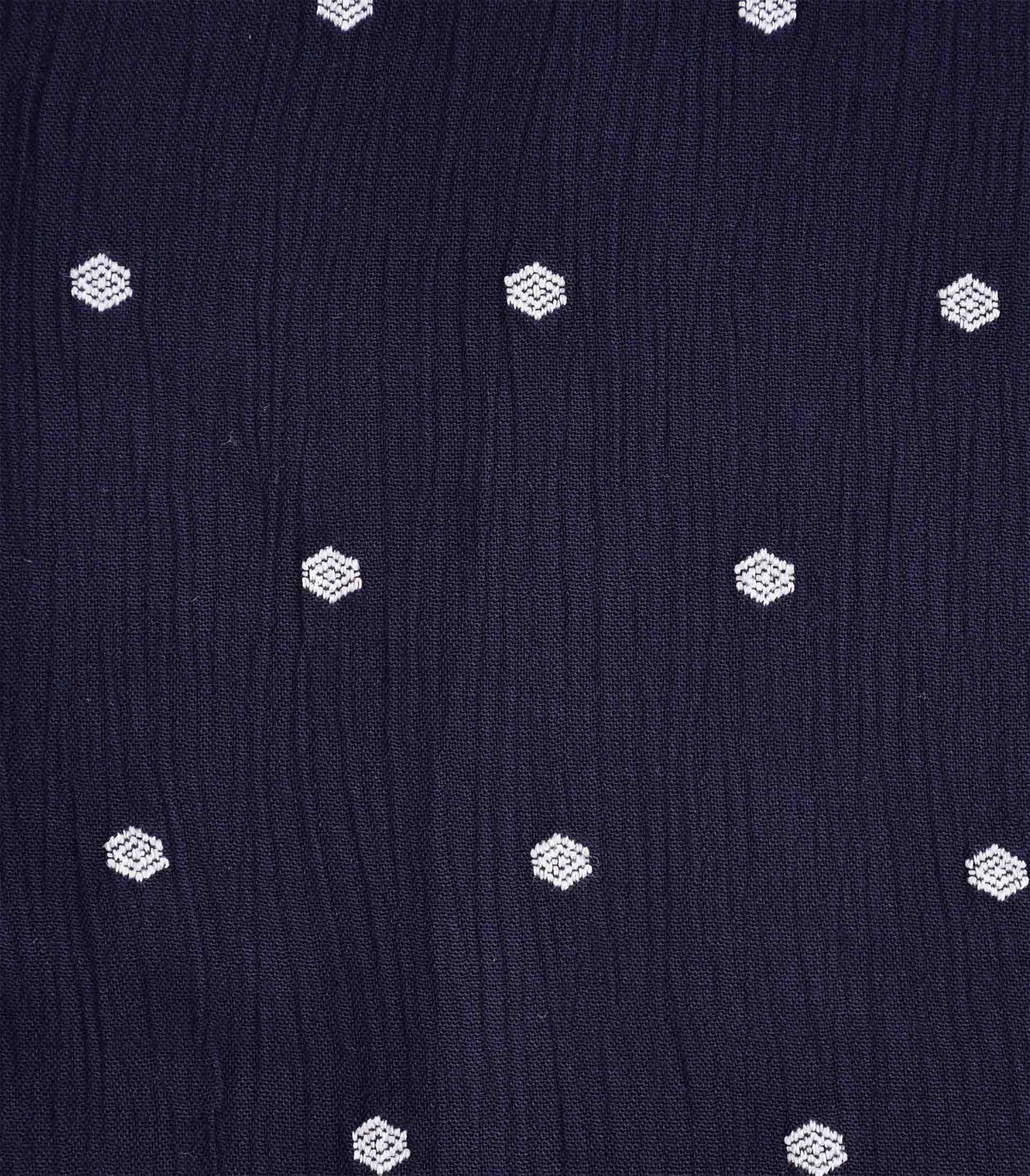 Viscose Poly Clip Dot Dobby Fabric (FC-861) - Dinesh Exports