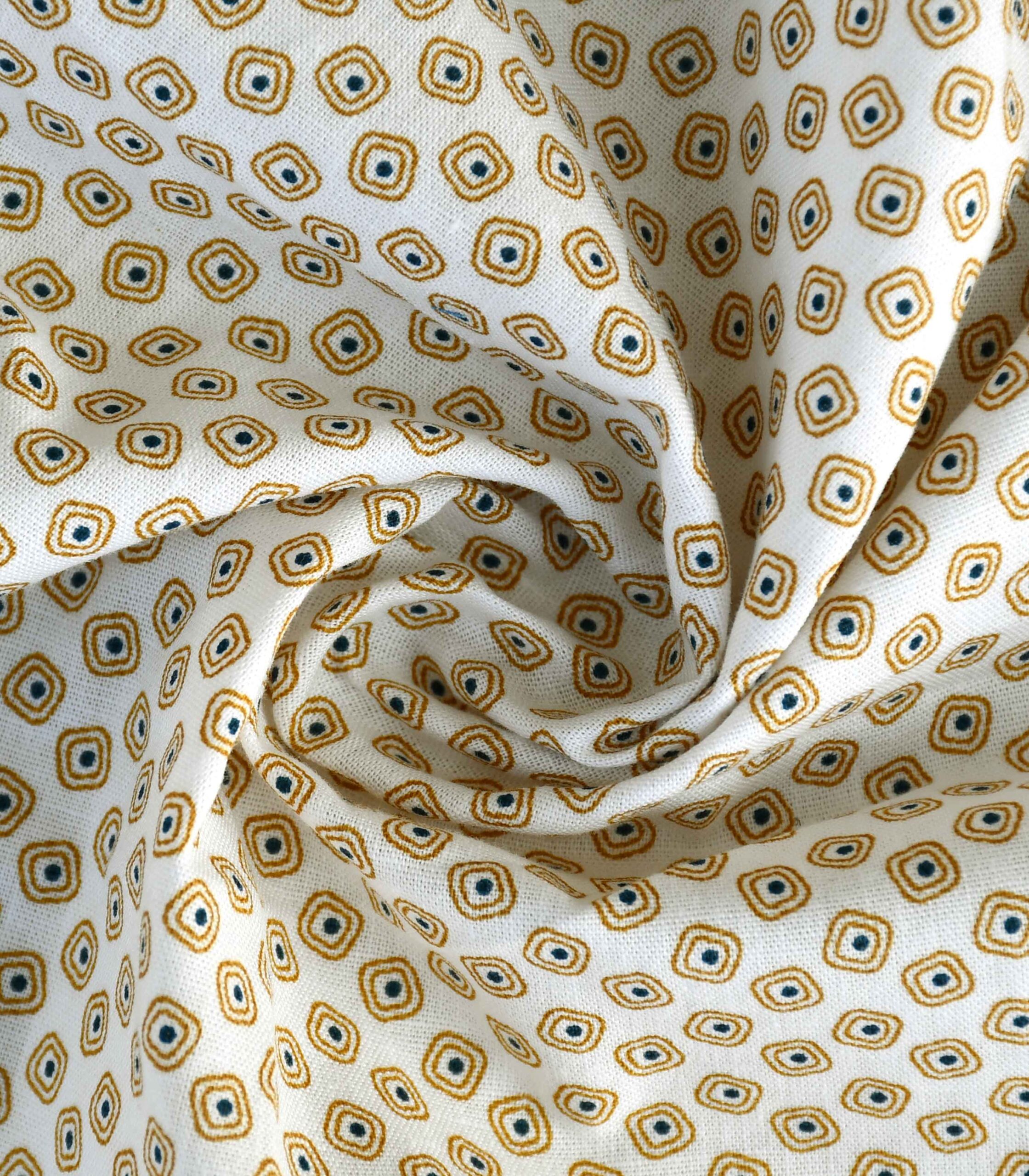 Cotton Small Box Print Fabric (FC-OA139) - Dinesh Exports