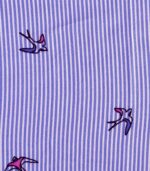 Viscose Blue Stripe Bat Print Fabric