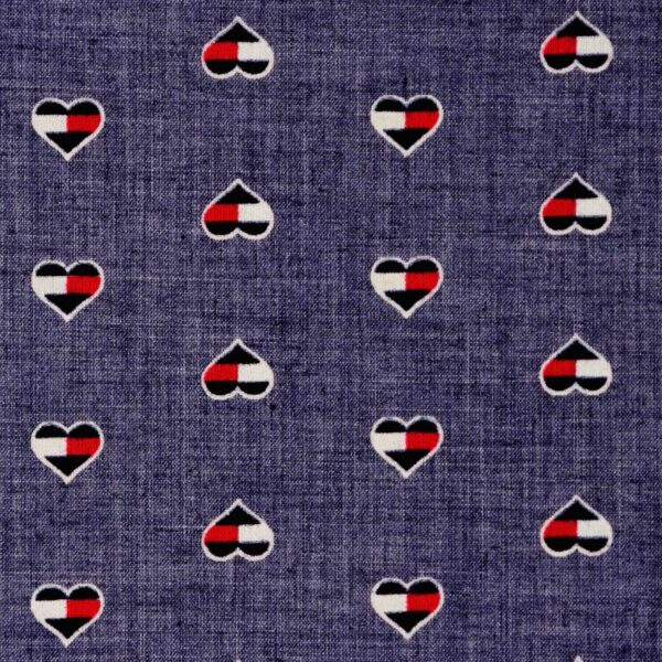 Cotton Poly Heart Print Woven Fabric