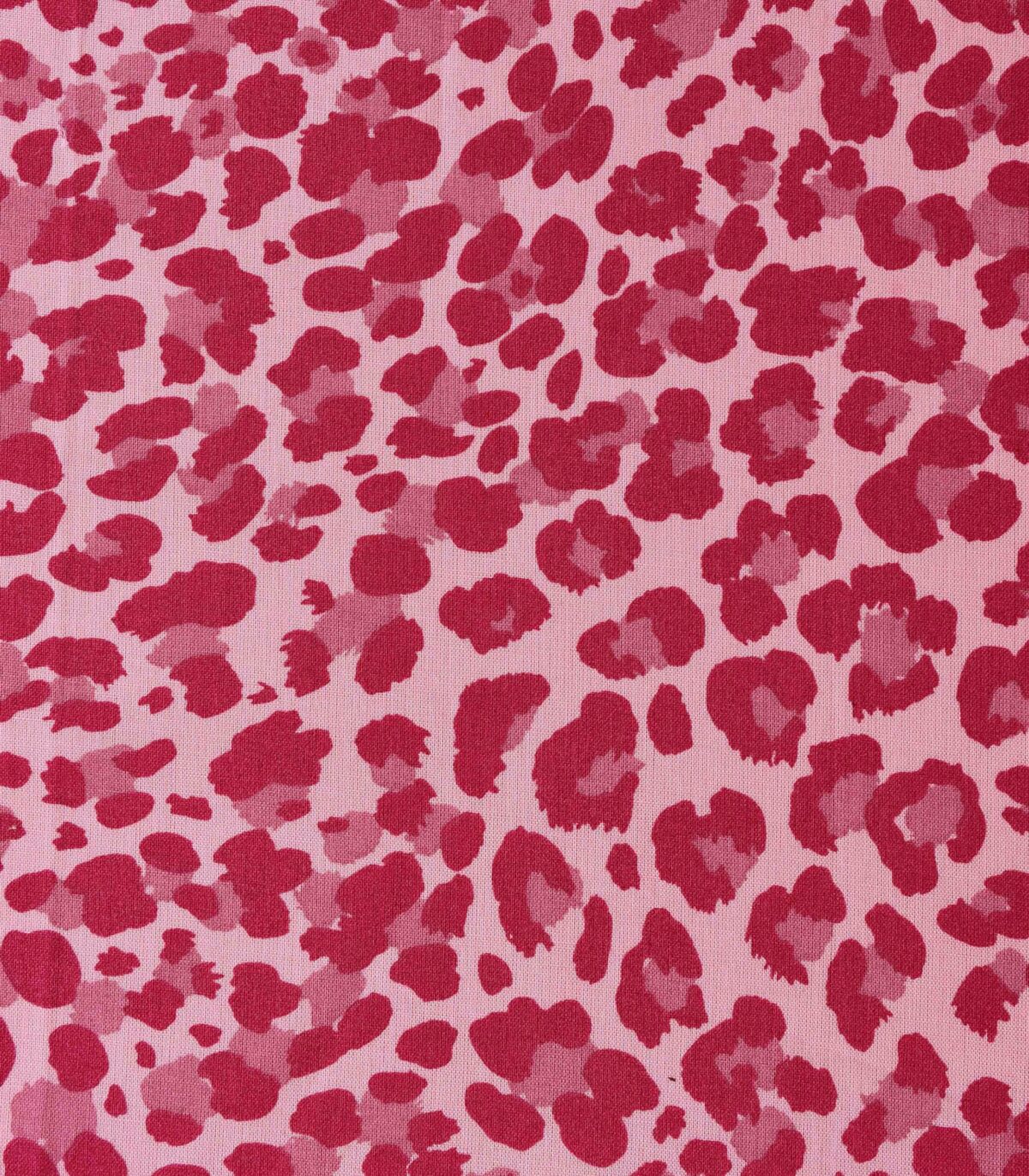 Cotton Pink Color Animal Print Woven Fabric