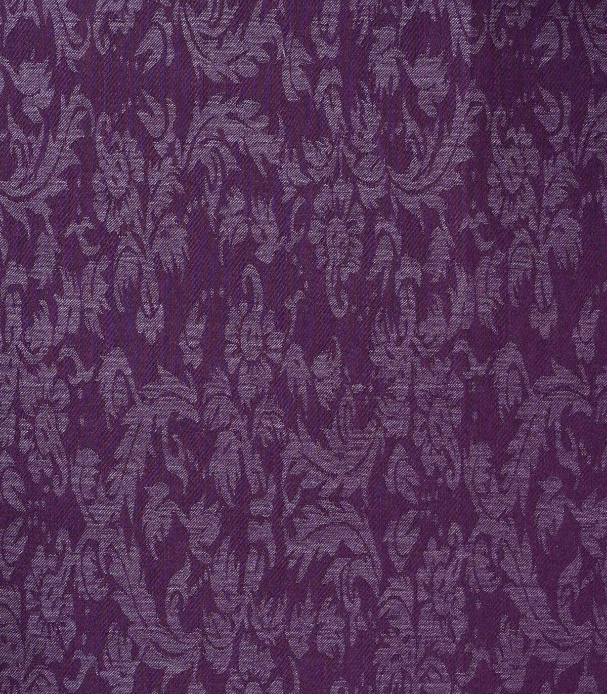 Cotton Poly Purple Color Jacquard Fabric
