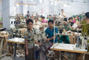 children in apparel manufacturing
