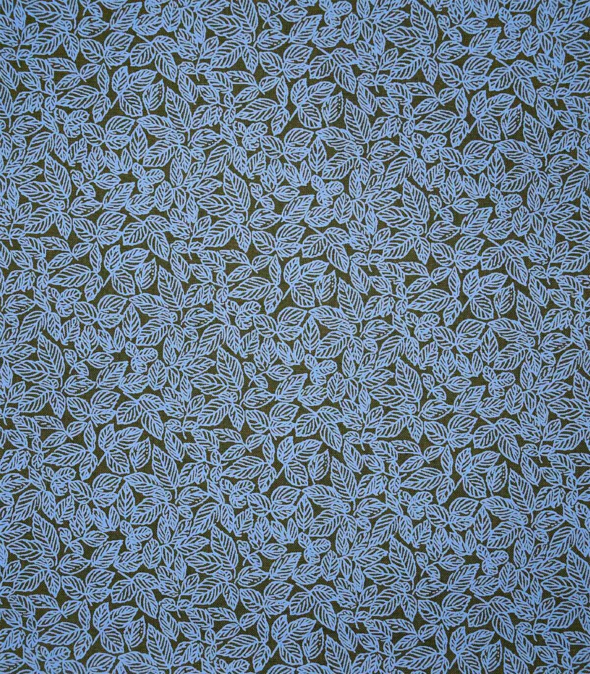 Green Base Blue Color Print Cotton Fabric