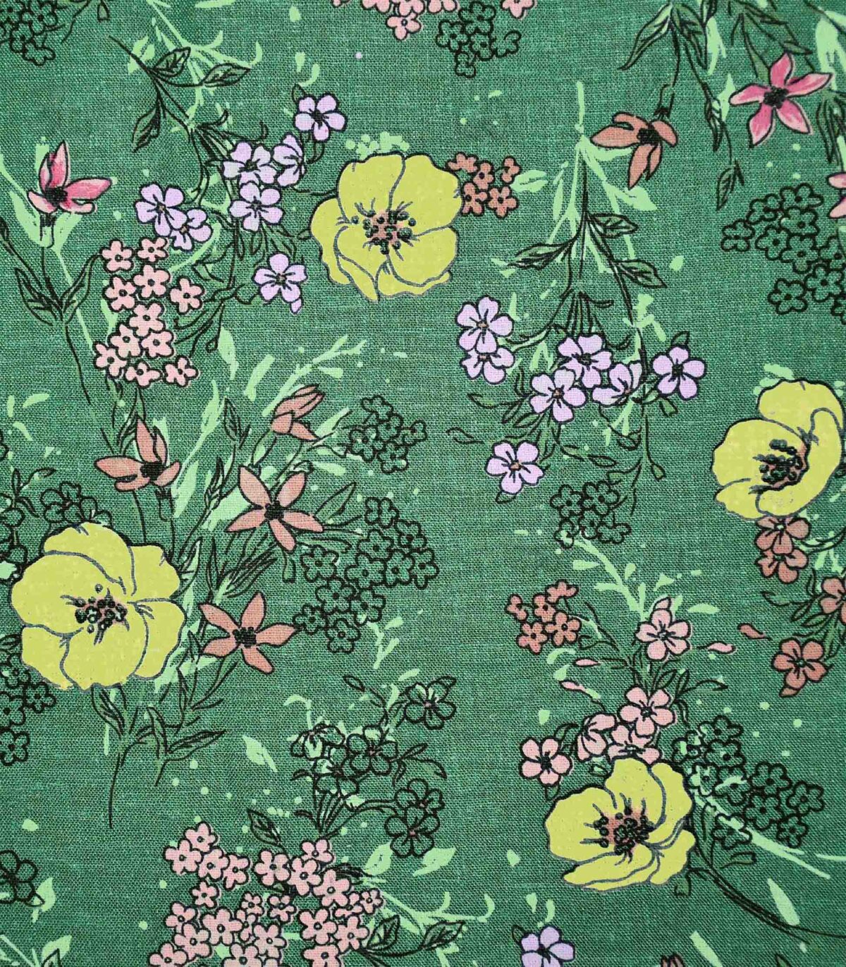 Flower Print Modal Linen Fabric