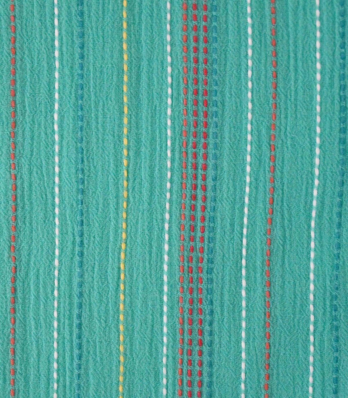 Cotton Green Base Stripe Hightwist Fabric