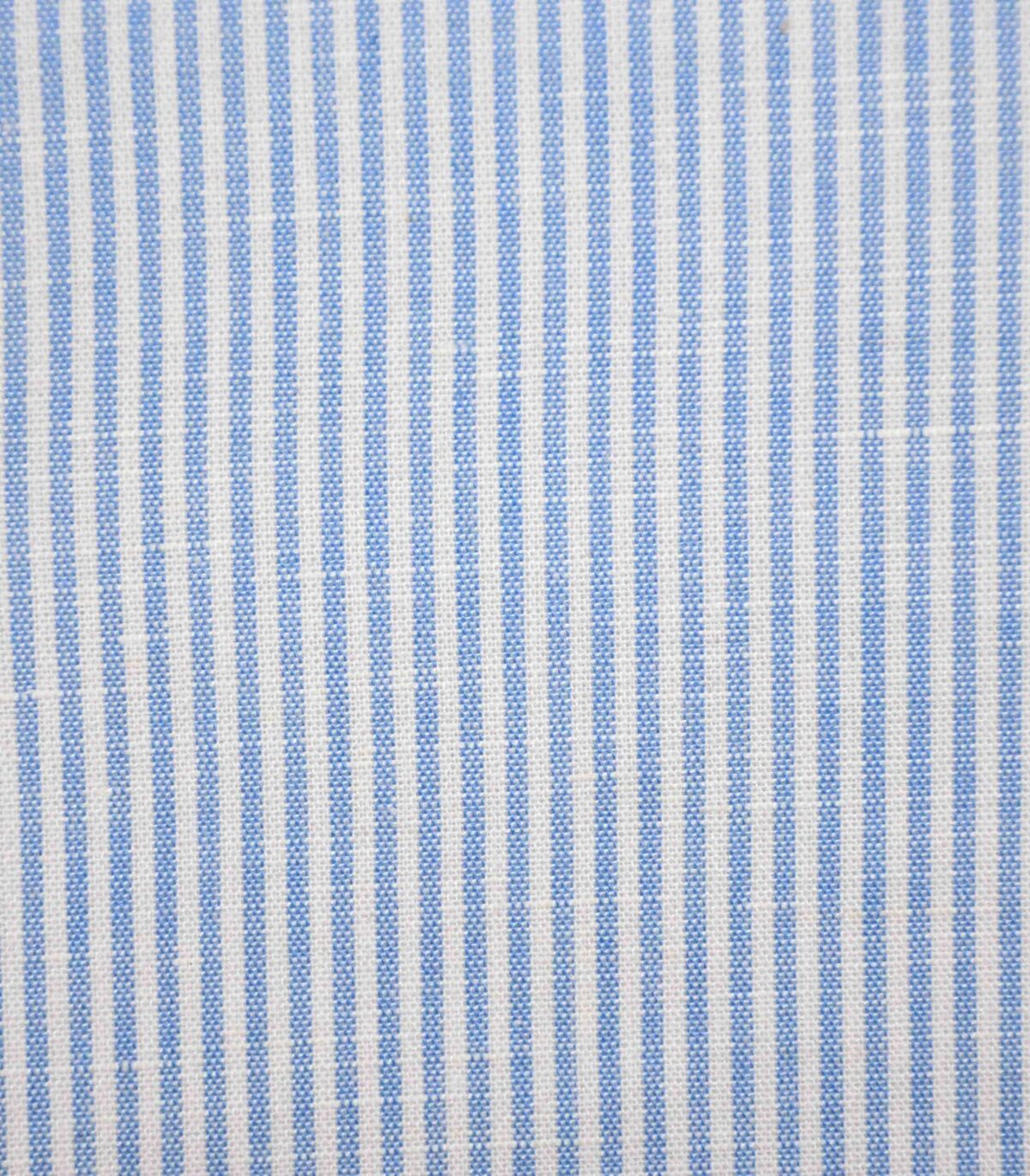 Blue Stripe Cotton Linen Fabric