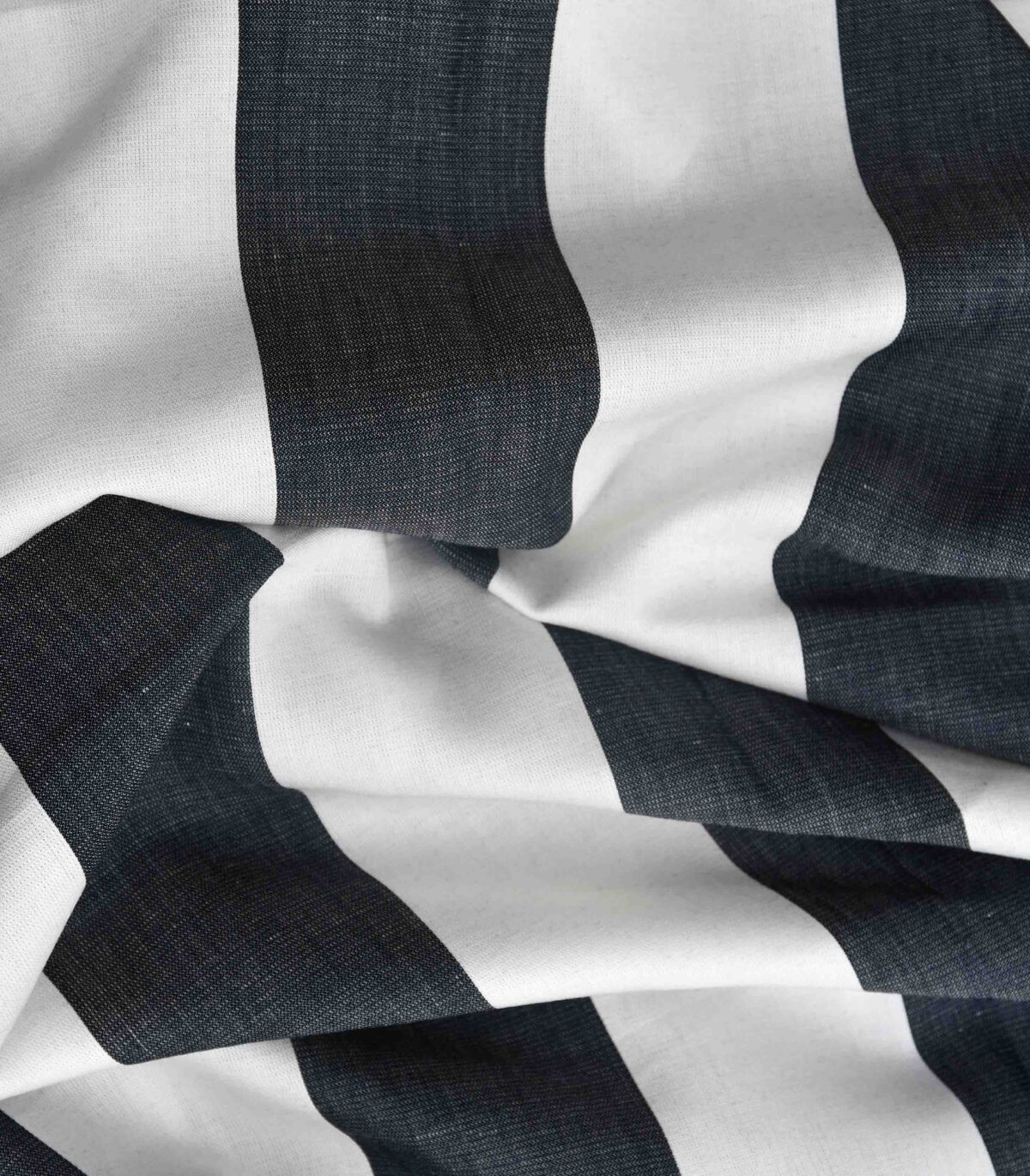 White Base Black Big Stripe Fabric