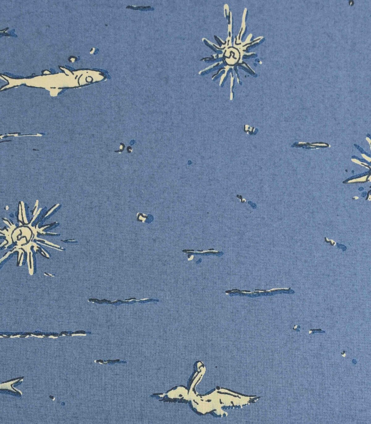 Grey Base Sea Animal Print Fabric
