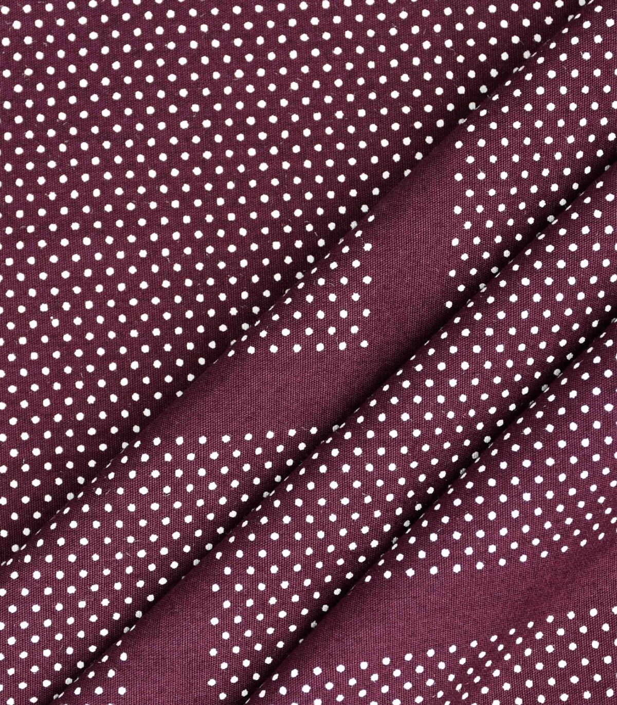 Cotton Maroon Base Dot Print Fabric
