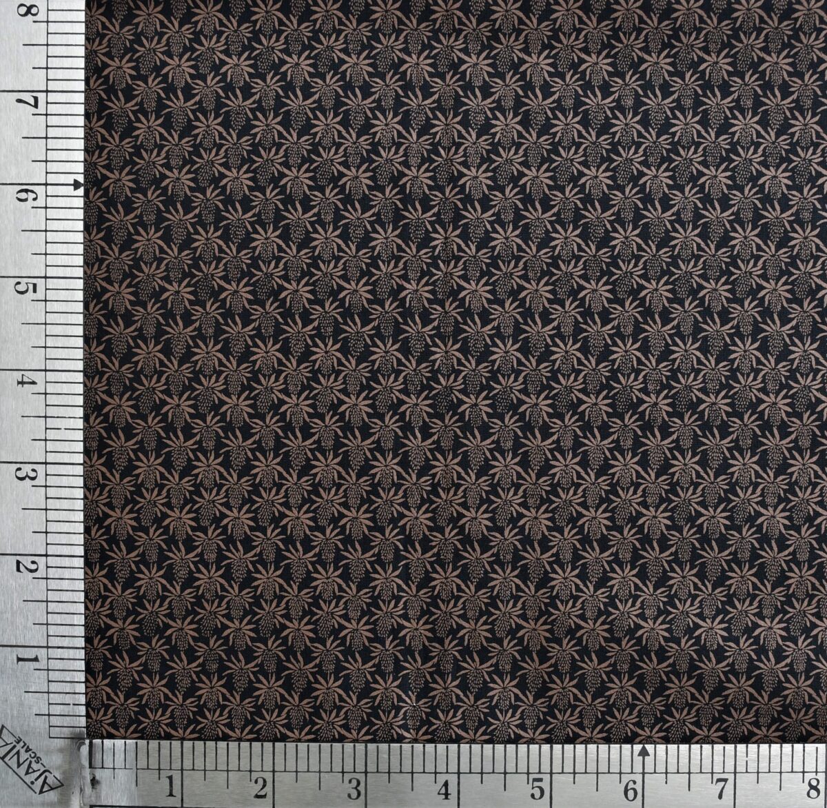 Cotton Black Base Corn Print Fabric