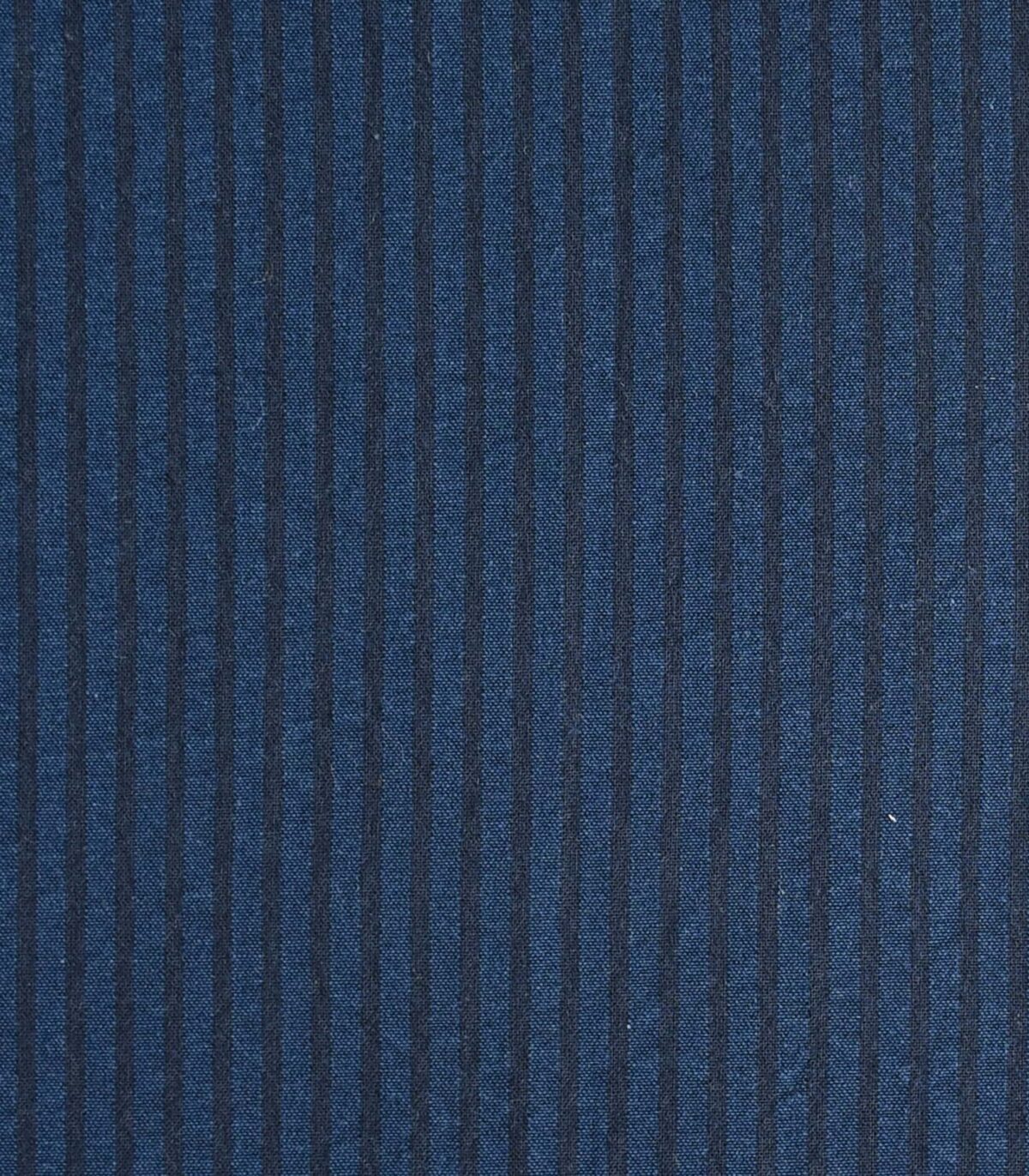 Cotton Navy Stripe Seersucker Dyed Fabric