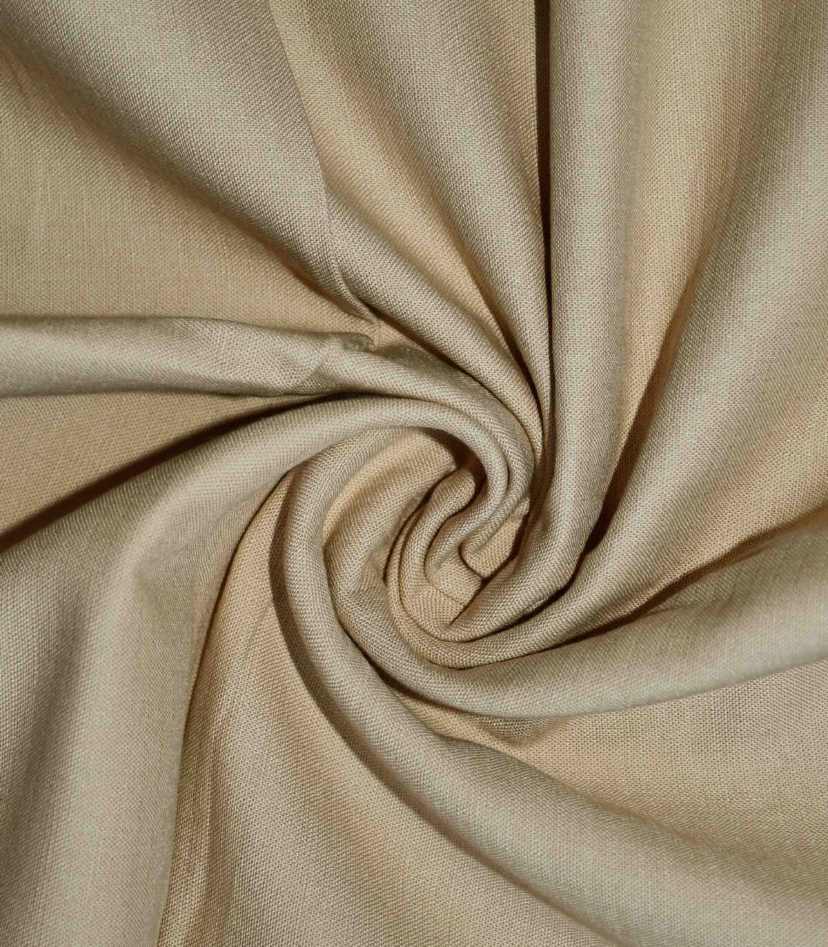 Cotton Dark Beige Solid Fabric