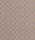 Cream Orange Color Print Cotton Linen Fabric