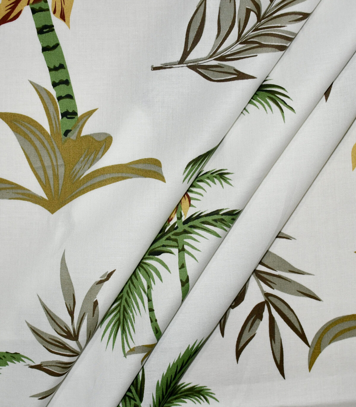 Cotton Lycra Coconut Tree Print Fabric