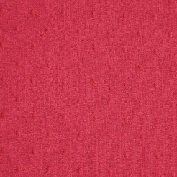 Red Dyed Clip Dot Dobby Fabric