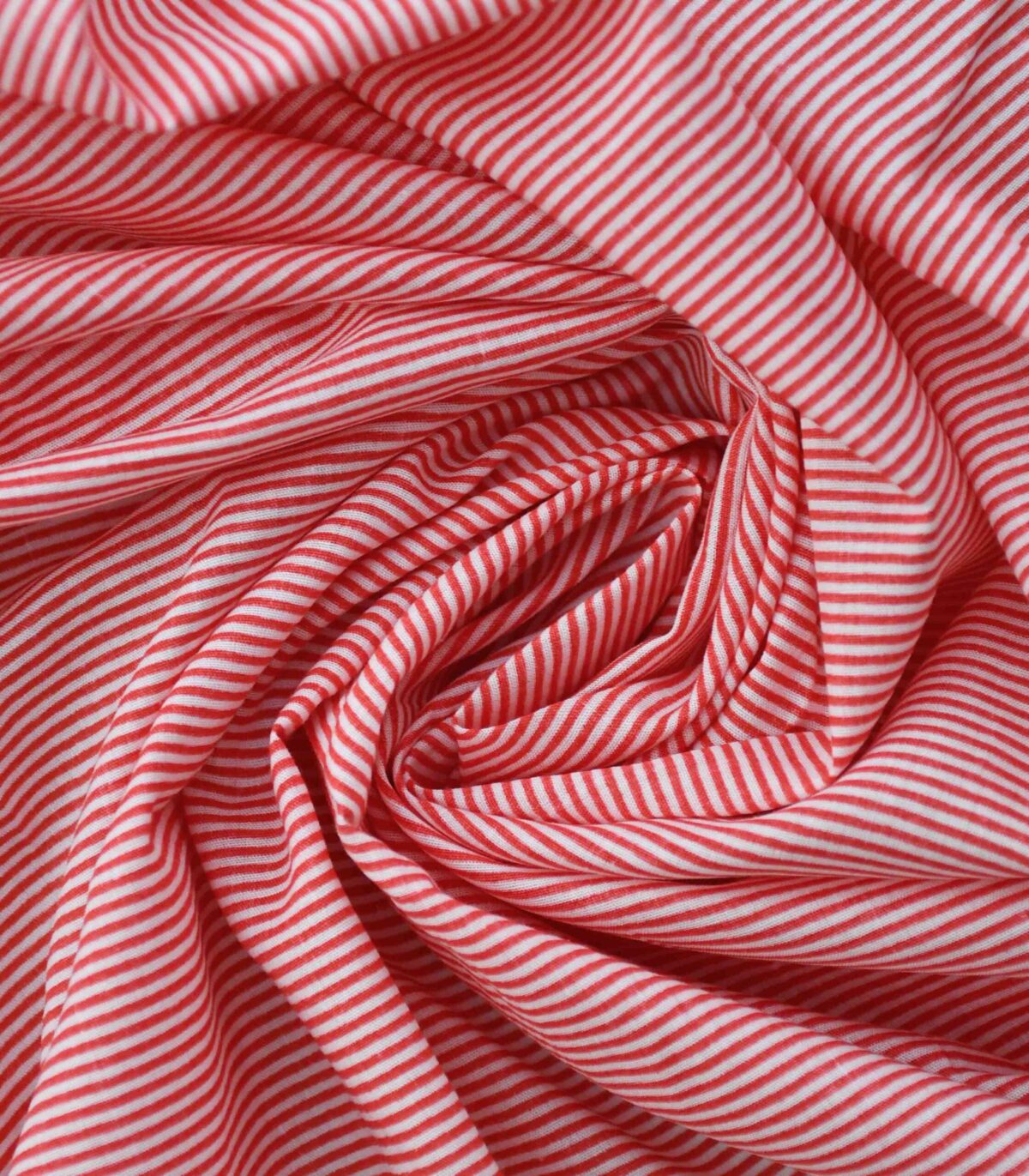 Red Color Weft Stripe Print Fabric