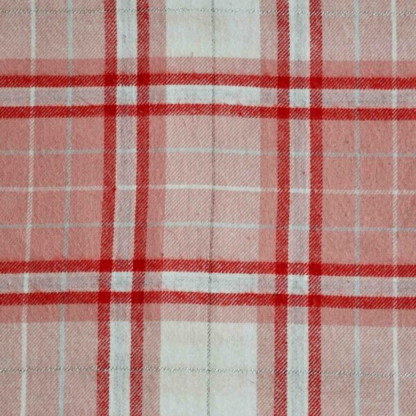 Yarn Dyed Pink & Red Checked Fabric