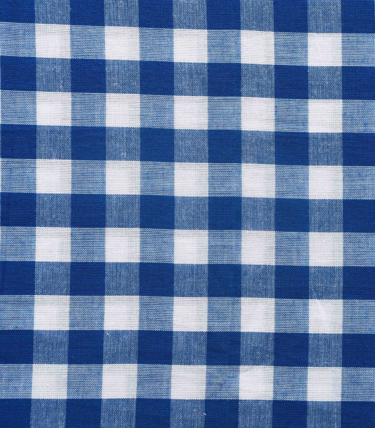 Blue & White Yarn Dyed Check Fabric