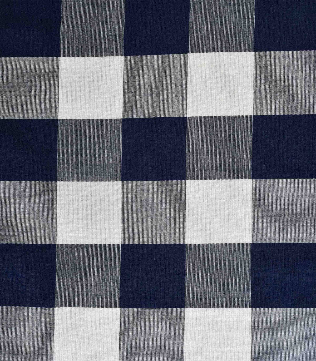 Beige & Navy Yarn Dyed Checked Fabric