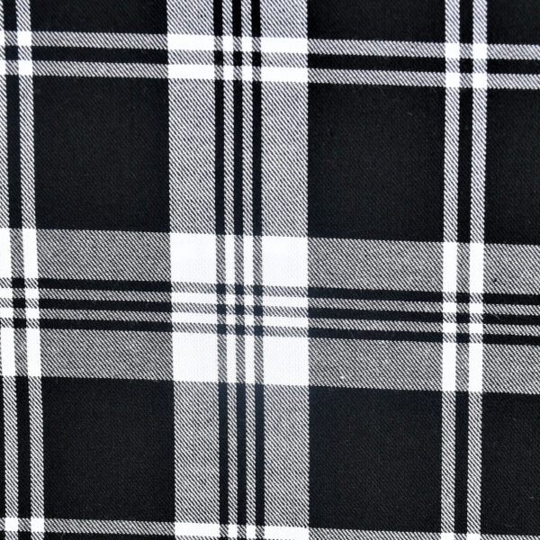 Black White Yarn Dyed Checked Fabric