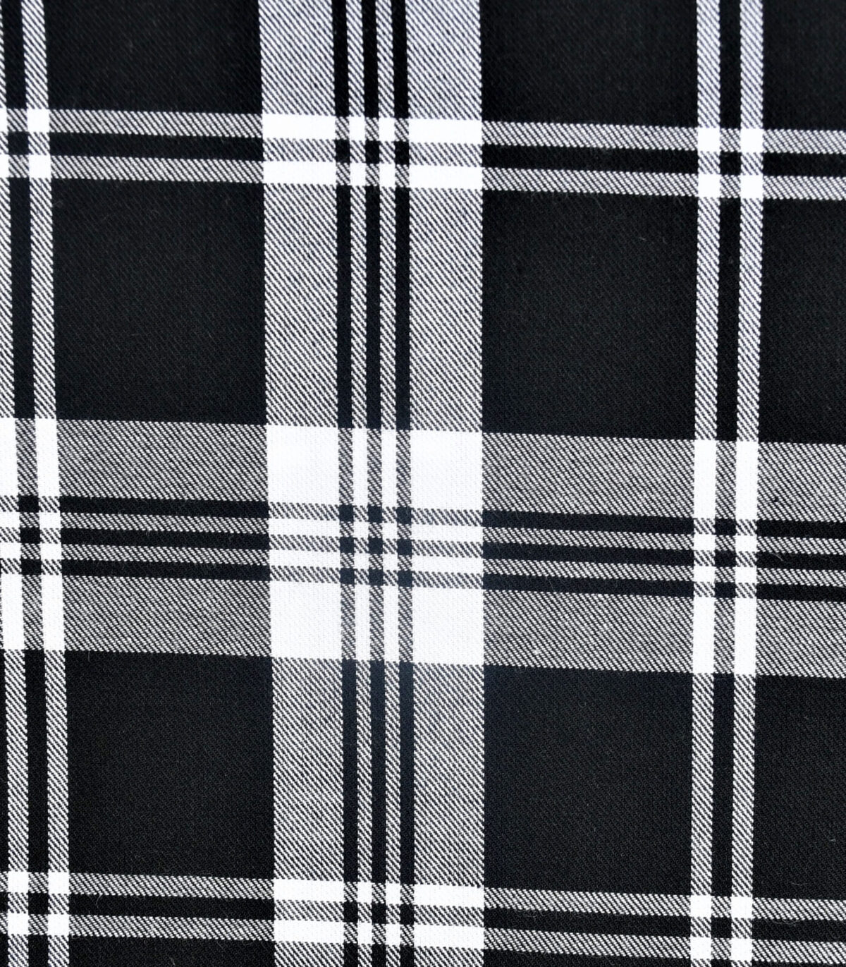 Black White Yarn Dyed Checked Fabric