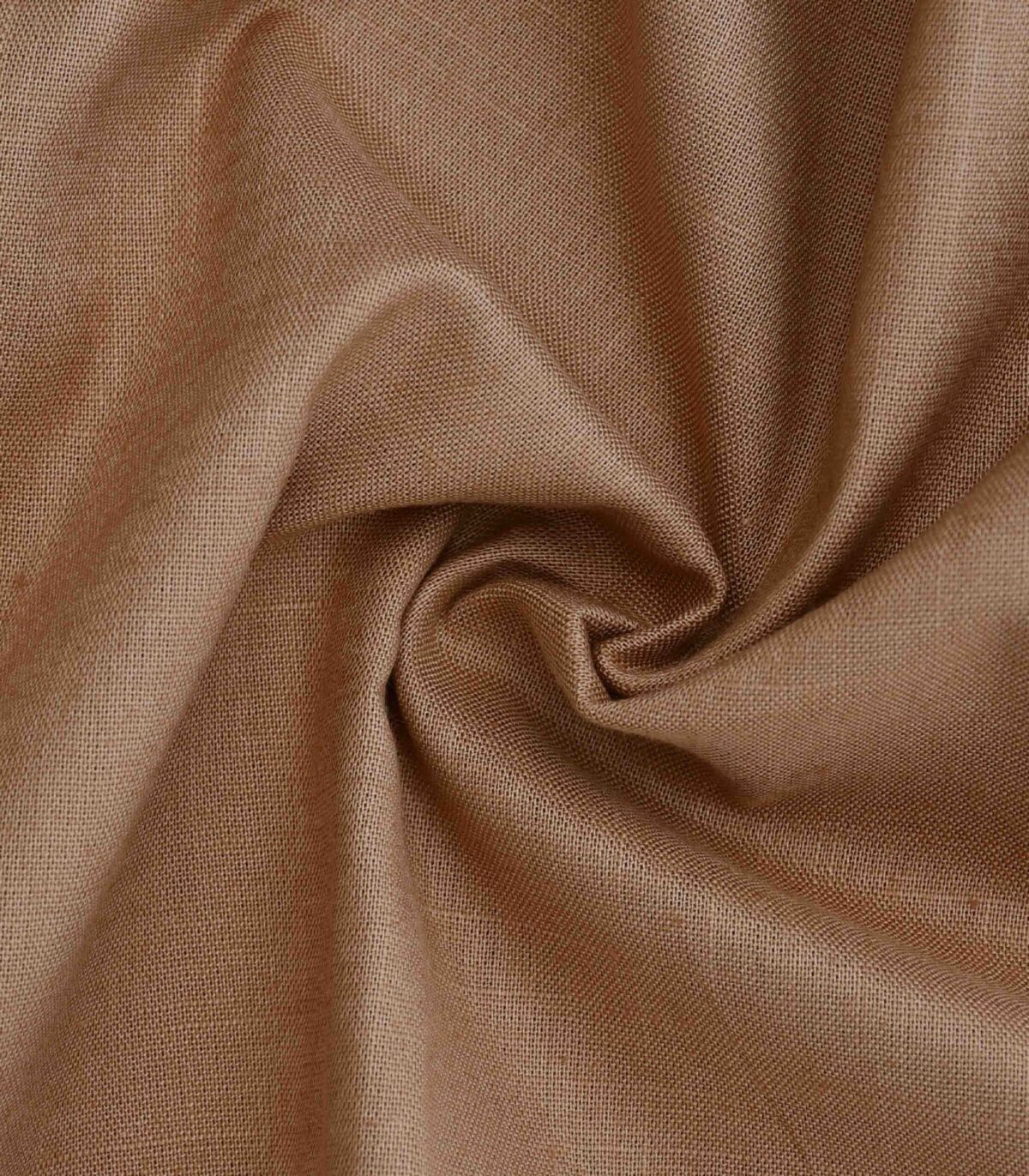 Cotton Light Brown Color Dyed Fabric
