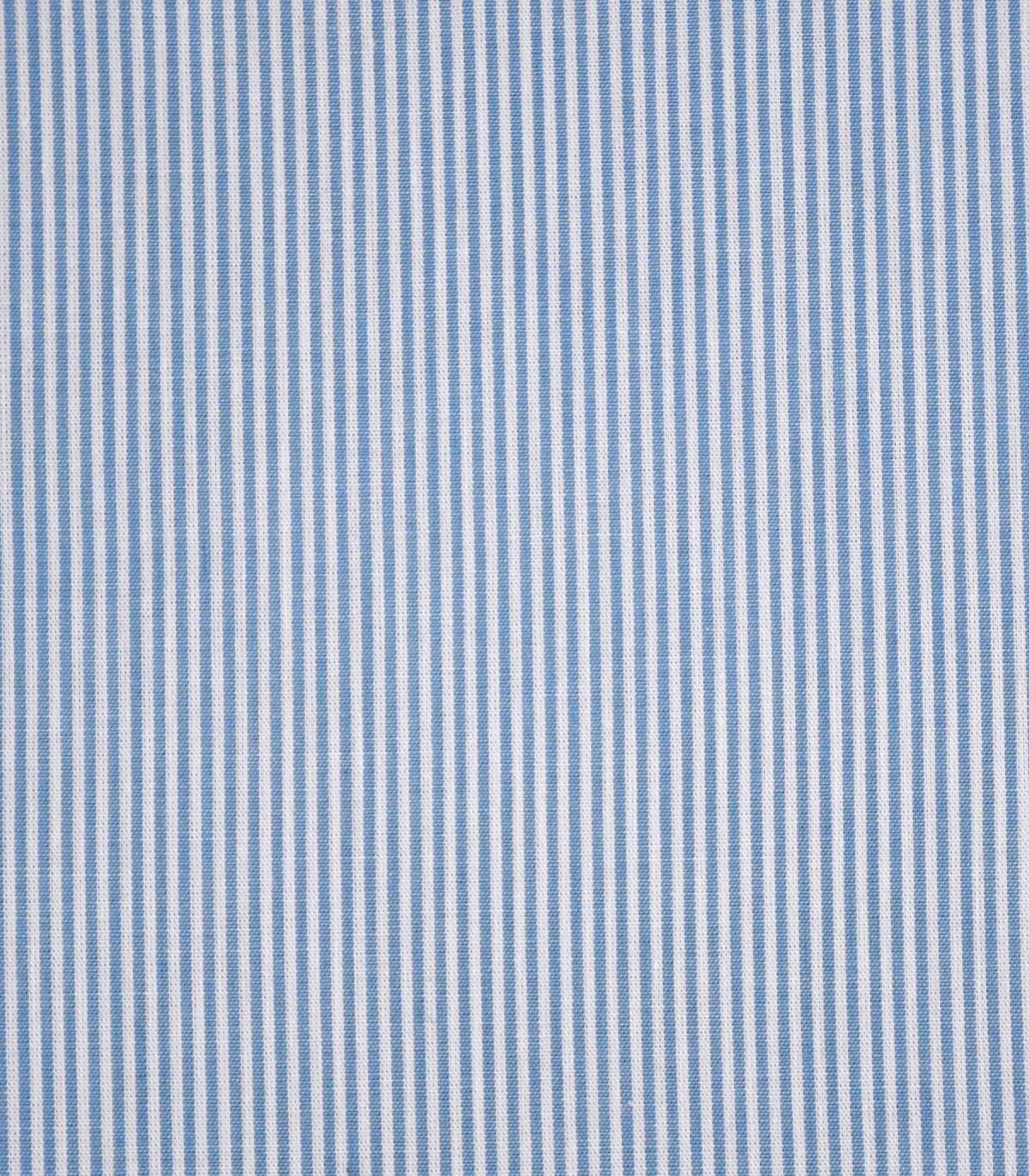 Blue & White Cotton Stripe Fabric
