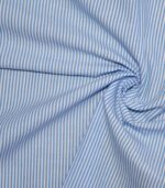 Blue & White Cotton Stripe Fabric