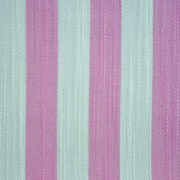 Cream & Light Pink Stripe Yarn Dyed Fabric