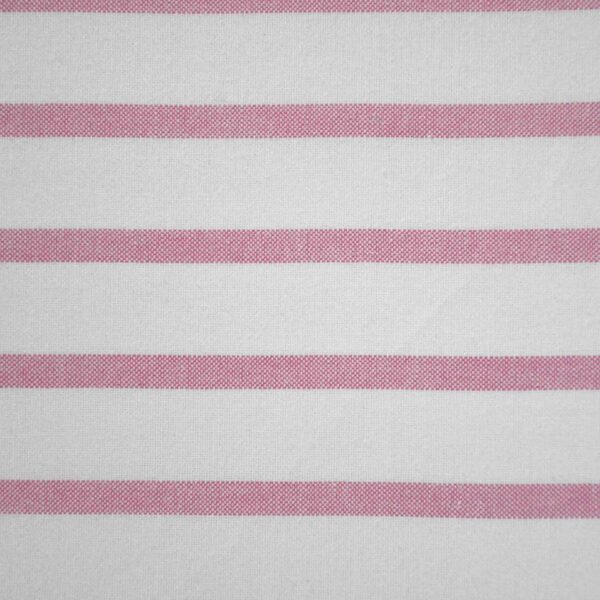 Cotton White & Pink Stripe Yarn Dyed Fabric
