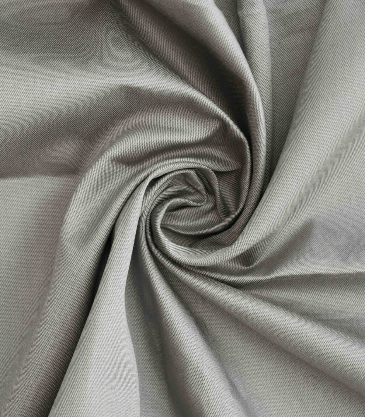 Light Grey Solid Cotton Twill Fabric