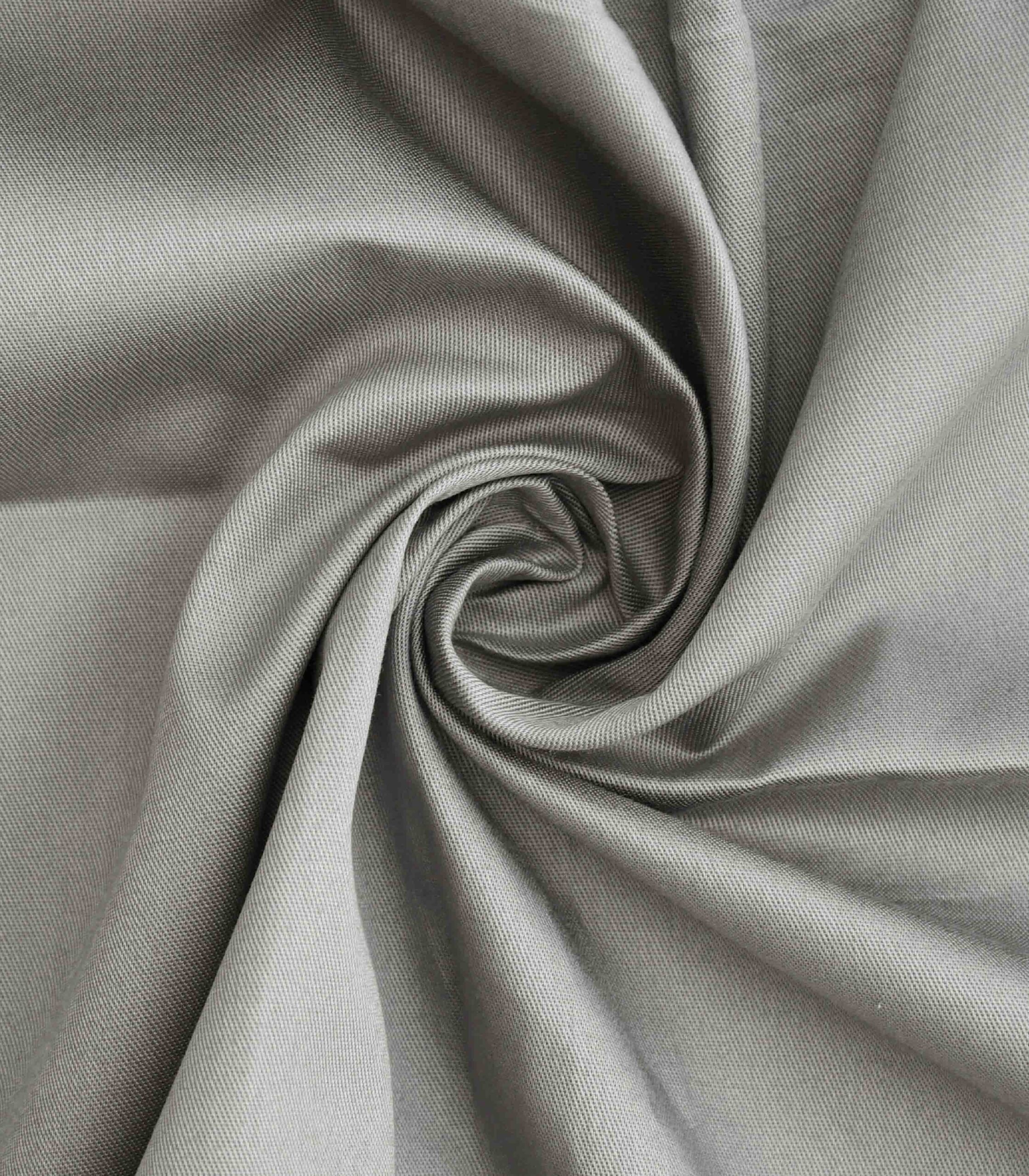 Light Grey Solid Cotton Twill Fabric (FC-533)