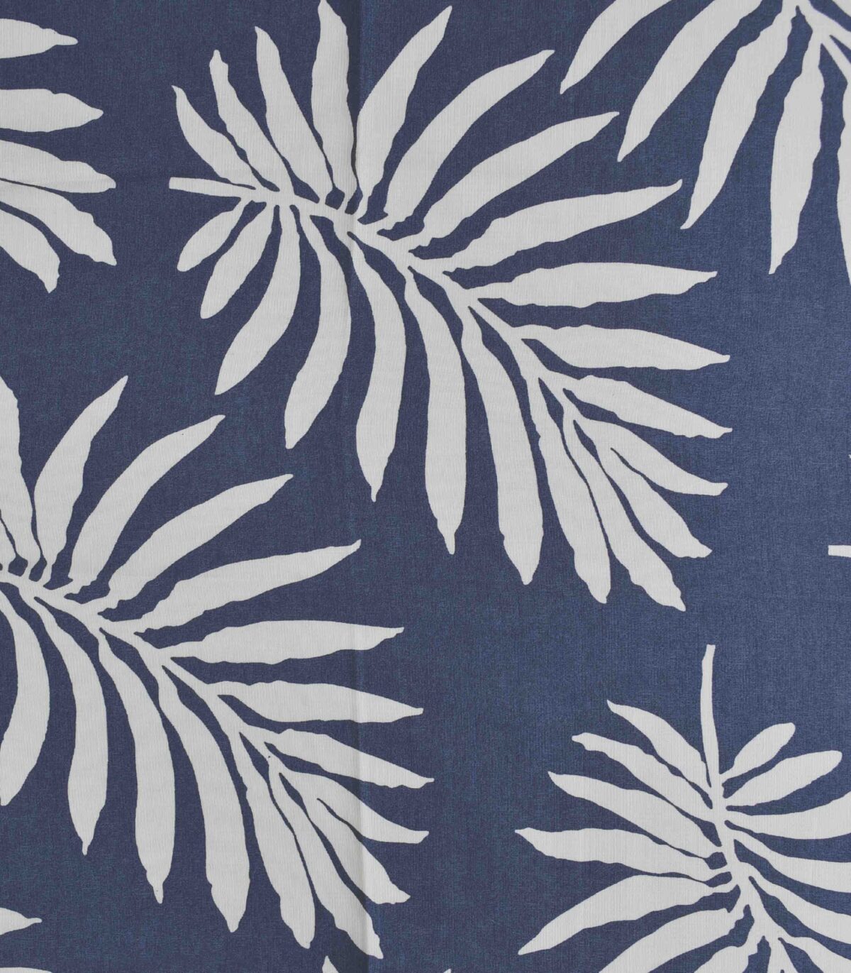 Poly Viscose Blue Color Leaf Print Fabric