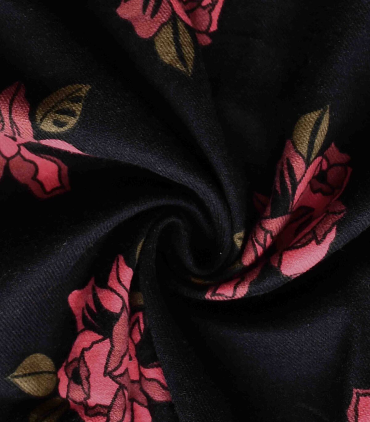 Cotton Rose Flower Print Woven Fabric