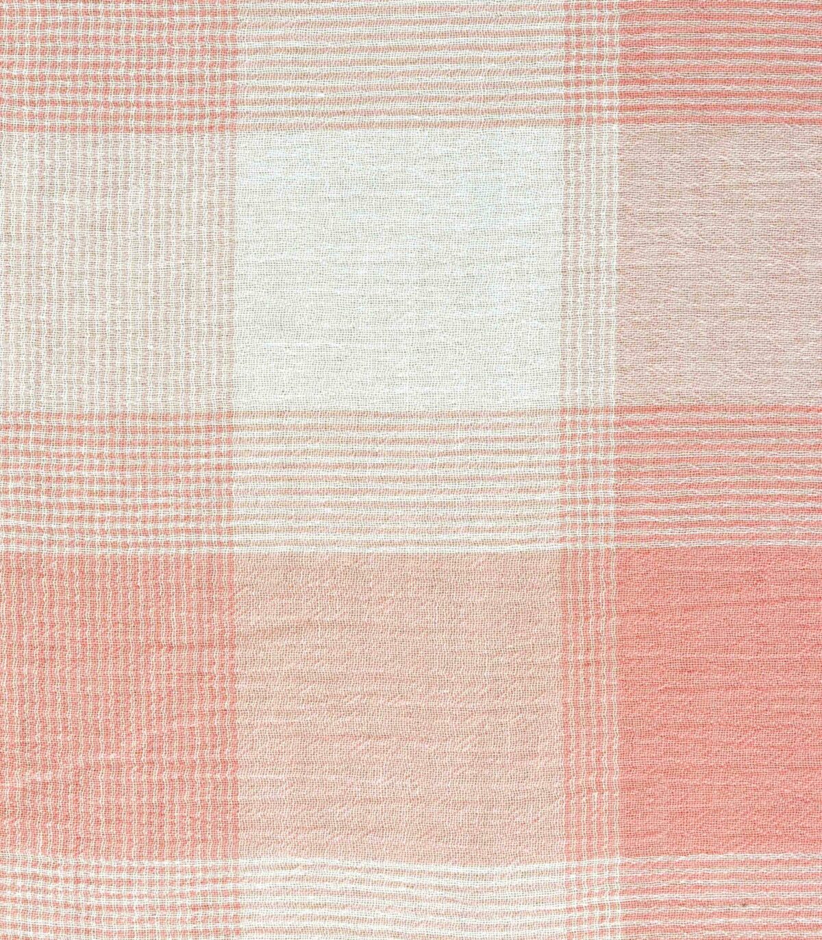 Cotton Light Pink Hightwist Yarn Dyed Fabric