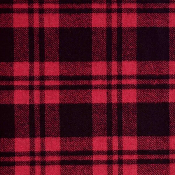Cotton Black Red Yarn Dyed Checked Fabric