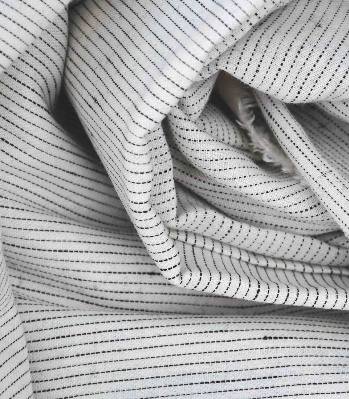 Black & White Yarn Dyed Stripe Fabric