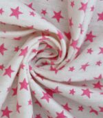 Cotton Pink Star Print Fabric