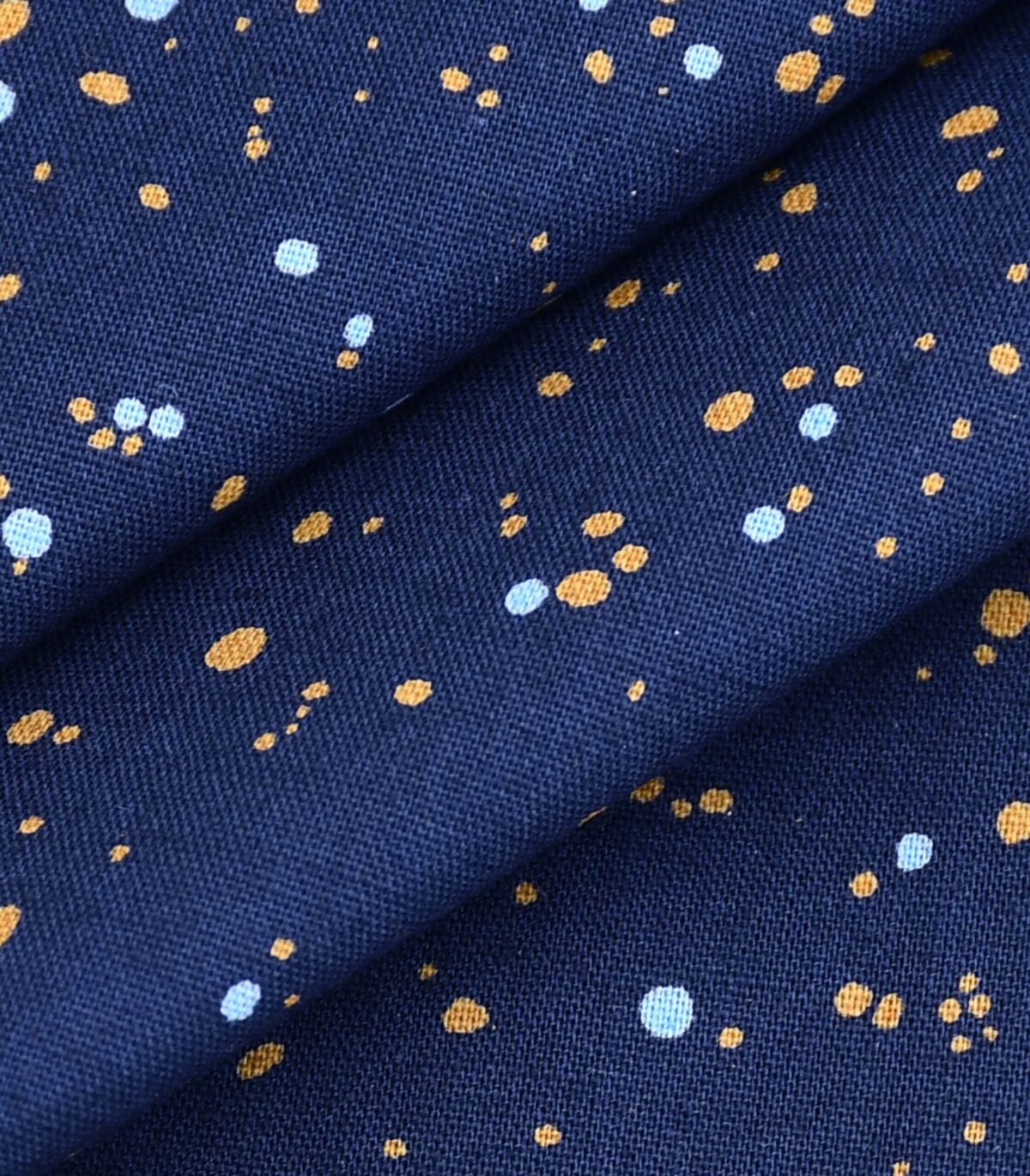 Cotton Blue Base Discharge Printed Fabric