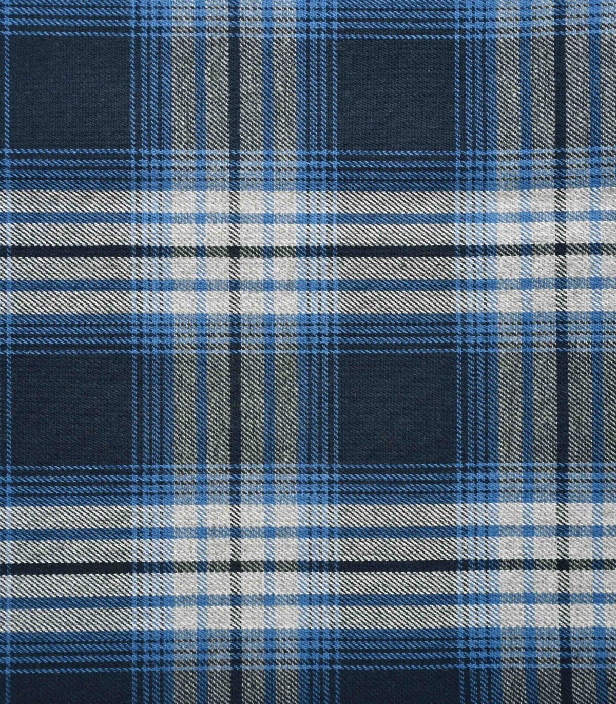Cotton Navy Color Checked Woven Fabric