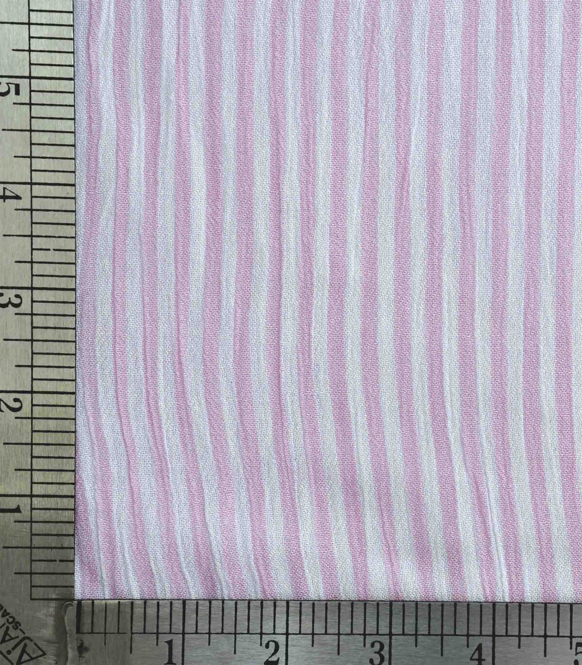 Rayon Pink Stripe High Twist Fabric