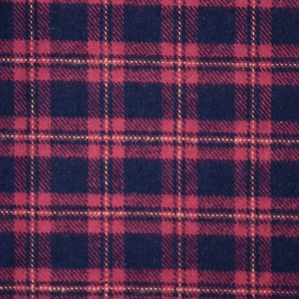 Yarn Dyed Red Checked Chino Fabric