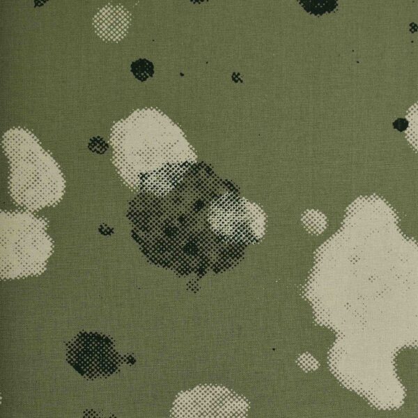 Green Color Dot Print Fabric